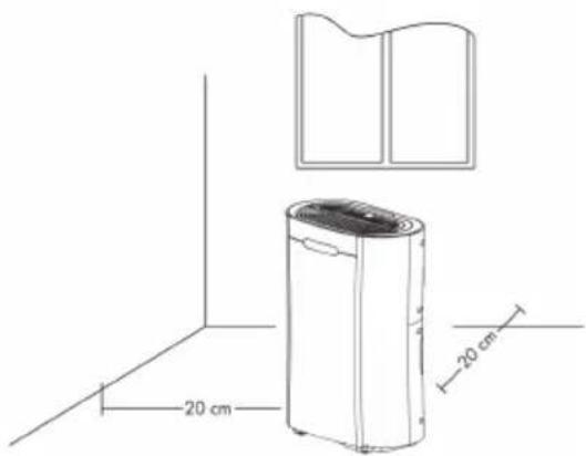 Klarstein AeroDry 10 10033251 - Positioning the dehumidifier - 1