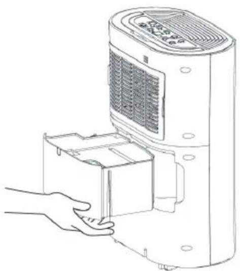 Klarstein AeroDry 10 10033251 - Utilice el tanque de agua: - 1