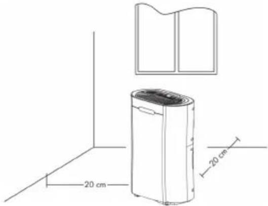 Klarstein AeroDry 10 10033251 - Platzierung des Luftentfeuchters - 1