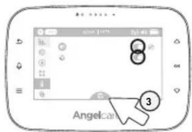 ANGELCARE AC315 - PARA ACTIVAR/DESACTIVAR EL INDICADOR DE TEMPERATURA DE LA CÁMARA Y EL MODO DE CAMBIO DE COLOR: - 2