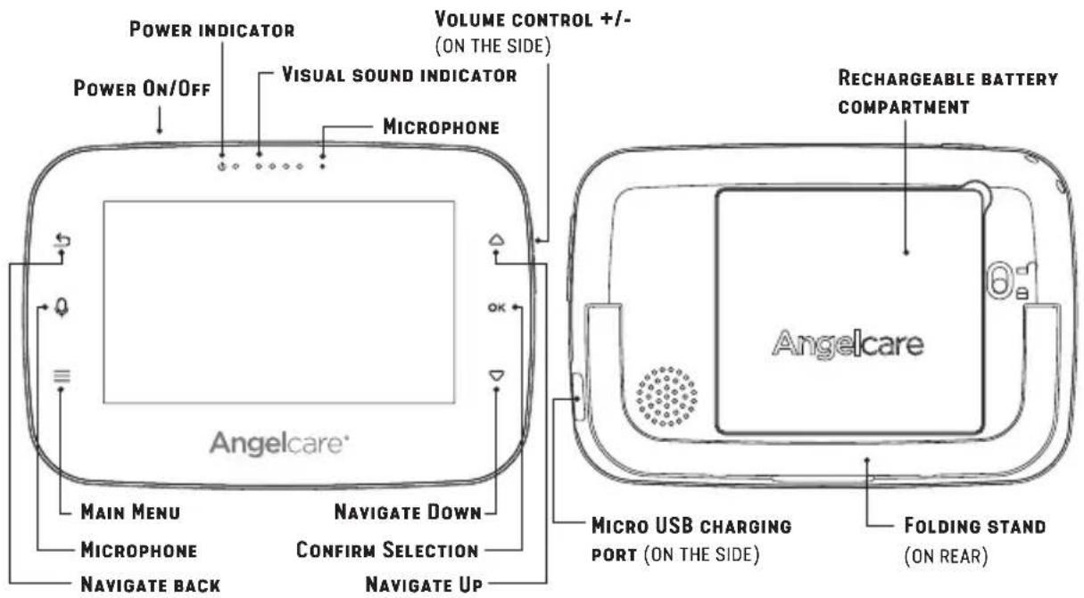 ANGELCARE AC315 - STEP 1 - CHARGING THE PARENT UNIT (9 HOURS) - 2