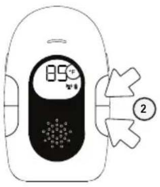 ANGELCARE AC117 - POUR SELECTIONNER LA TEMPERATURE EN DEGRÉS CELSIUS OU EN DEGRÉS FAHRENHEIT - 1
