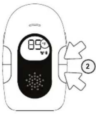 ANGELCARE AC117 - PARA SELECTIONAR LA TEMPERATUREA EN CELSIUS O FAHRENHEIT - 1