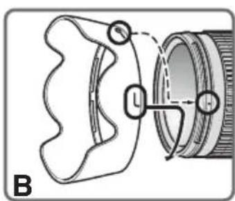 NIKON Nikkor AFS DX 18105mm f3.55.6G ED VR - Bezeichnung der Bauteile - 2