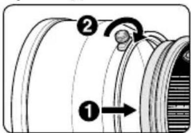 NIKON Nikkor AFS 200mm f2G ED VR II - Присоединение бленды - 1