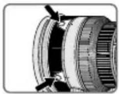 NIKON Nikkor AFS 200mm f2G ED VR II - ■ Commutateur de sélection de mise au point et bouton de mise au point (Voir page 52 pour les appareils photo compatibles.) - 2
