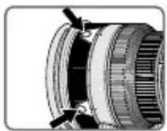 NIKON Nikkor AFS 200mm f2G ED VR II - ■ Scherpstelselectieknop en scherpstelknop (Zie pagina 108 voor compatibele camera's.) - 2