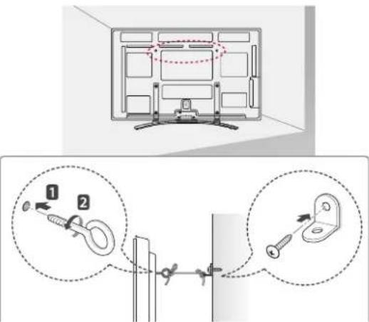 LG 50PM470S - Securing the TV to a wall - 1