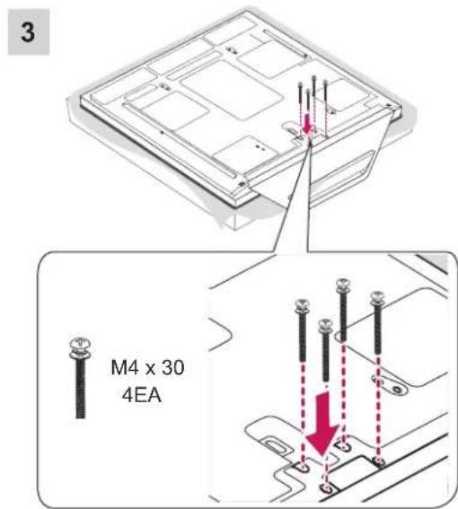 LG 50PM470S - Attaching the stand - 3