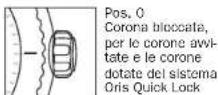 Oris Divers Movember - Posizioni della corona - 1
