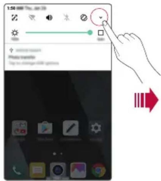 LG M320n - Panneau de notifications - 1