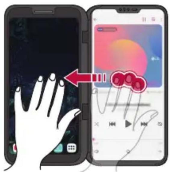 LG LMV500EM - Auf dem Dual-Bildschirm zwischen App-Bildschirmen wechseln - 4