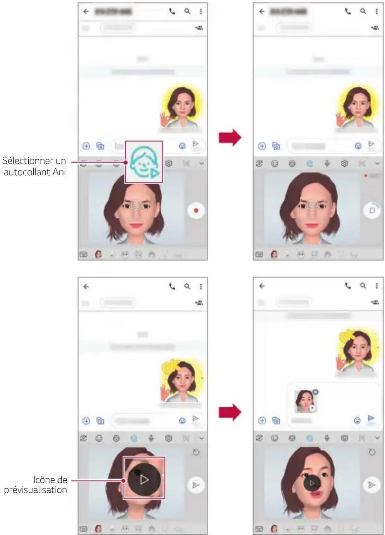LG LMV500EM - Utilisation de l'autocollant ani - 1