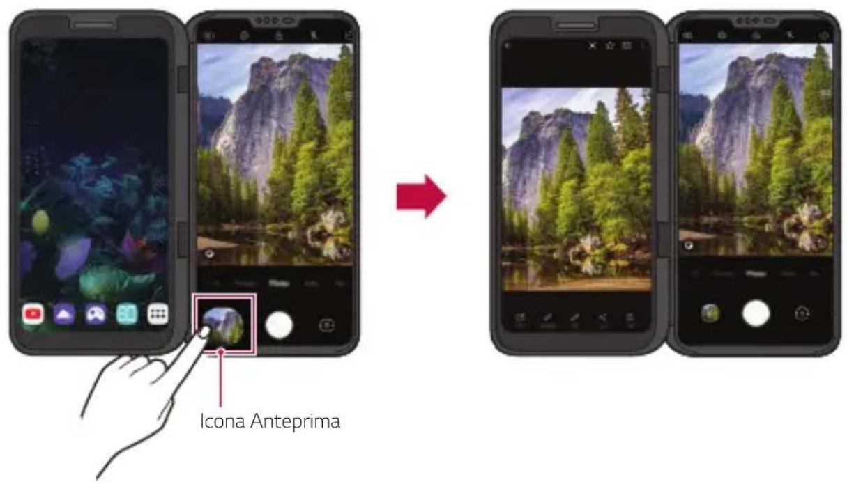 LG LMV500EM - Uso di Estendi schermo nell'app Fotocamera - 1