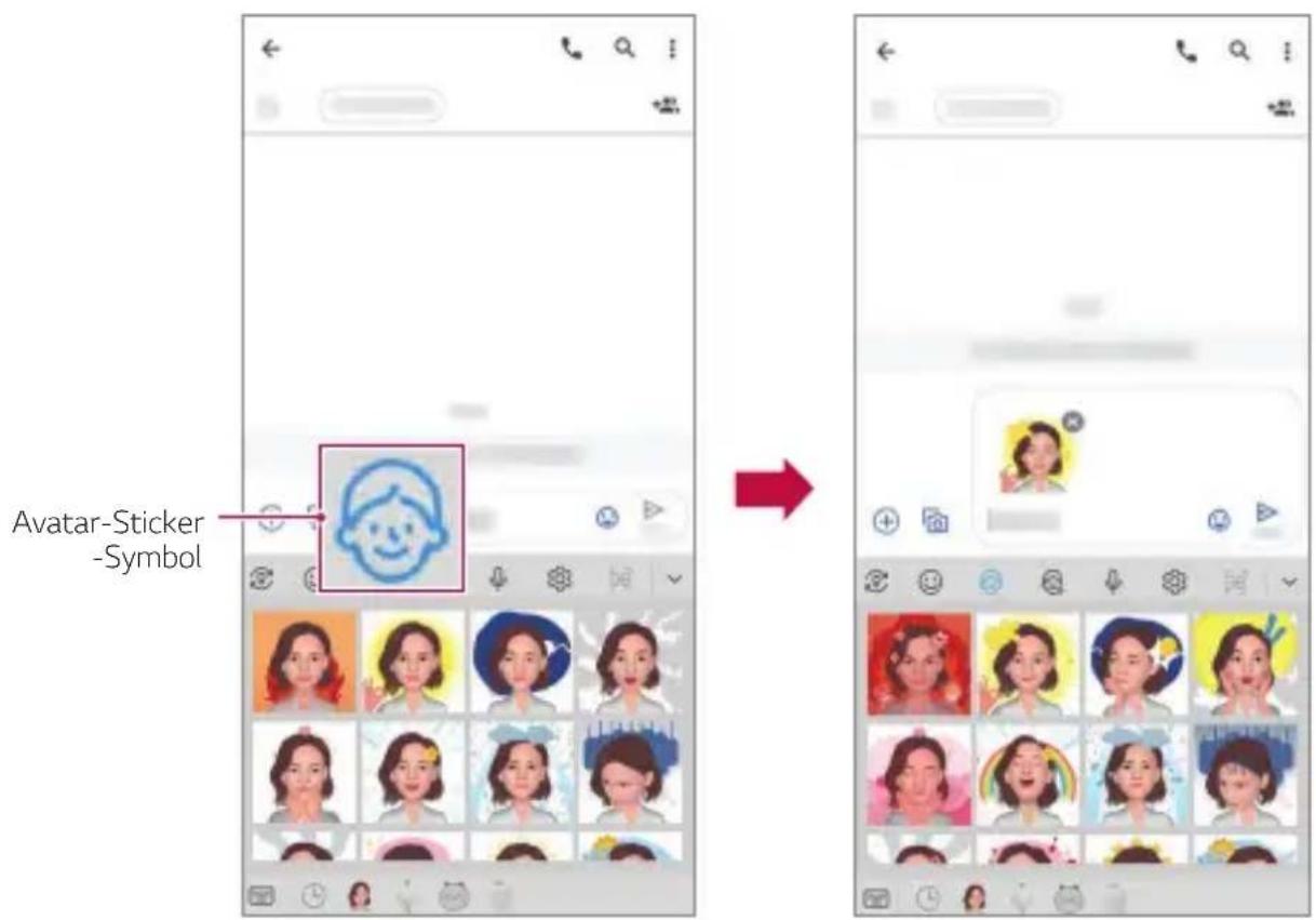 LG LMV500EM - Avatar-Sticker benutzen - 1