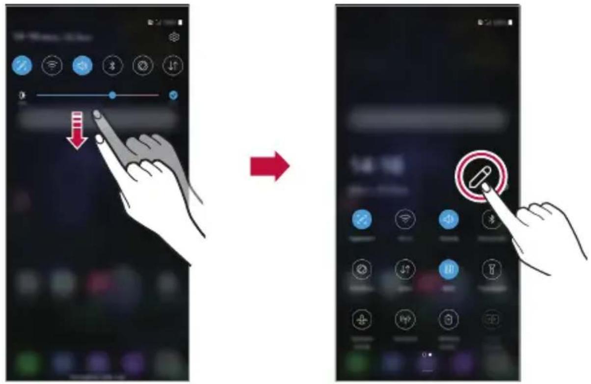LG LMV500EM - Panneau de notifications - 1