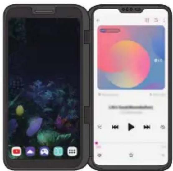 LG LMV500EM - Moving between app screens on dual screen - 3