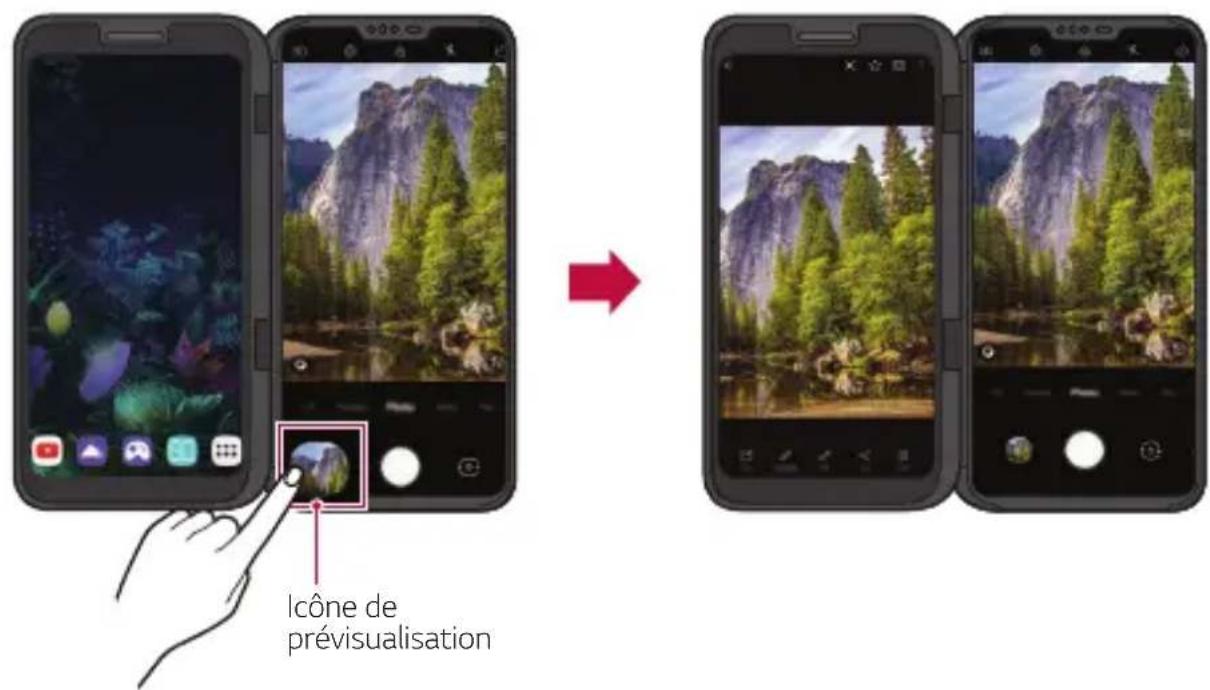 LG LMV500EM - Utiliser la vue étendue dans l'application caméra - 1