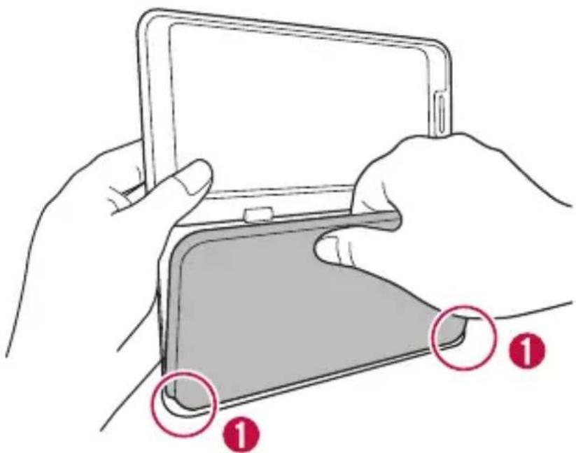 LG LMV500EM - Mobilefon in das Produkt einsetzen - 2