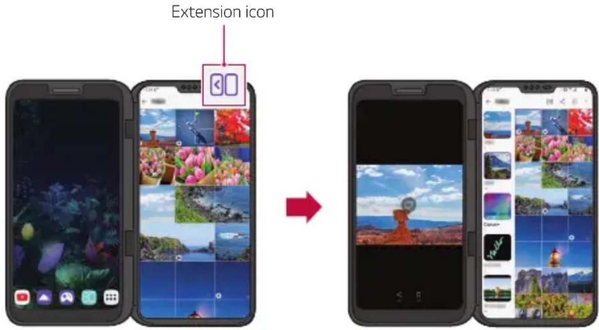 LG LMV500EM - Using Extended view in Gallery app - 1