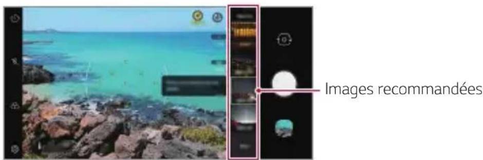 LG LMV500EM - Personnalisation des options de l'appareil photo - 1