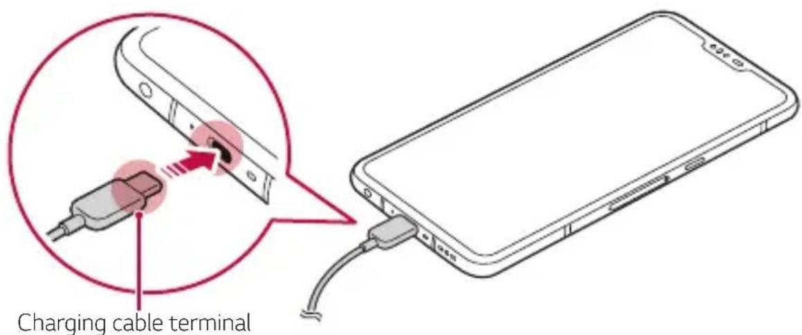 LG LMV500EM - Charging the battery - 1