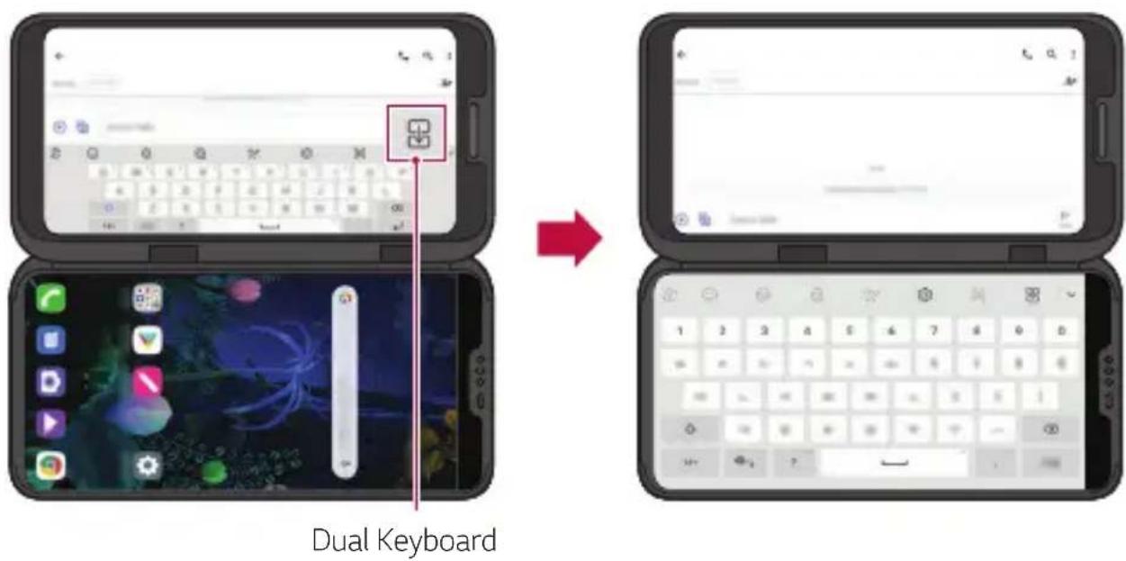 LG LMV500EM - Using Dual Keyboard on dual screen - 1