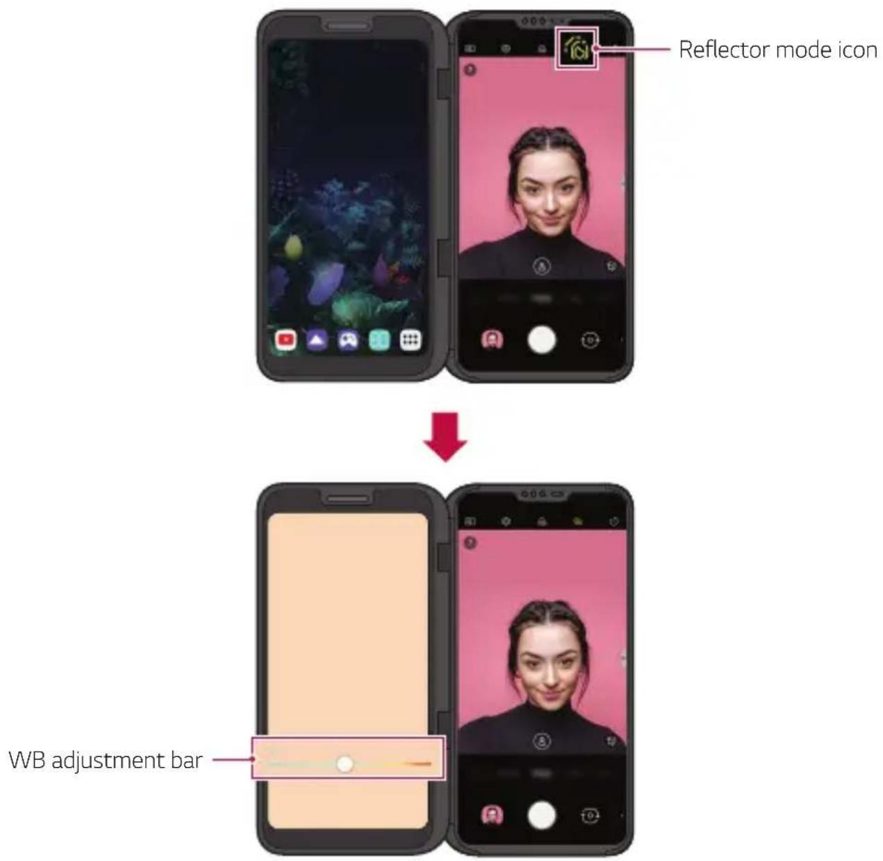 LG LMV500EM - Using Reflector Mode on dual screen - 1