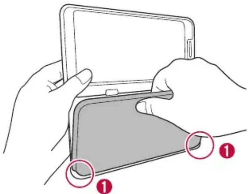 LG LMV500EM - Insérer le téléphone mobile dans le produit - 2