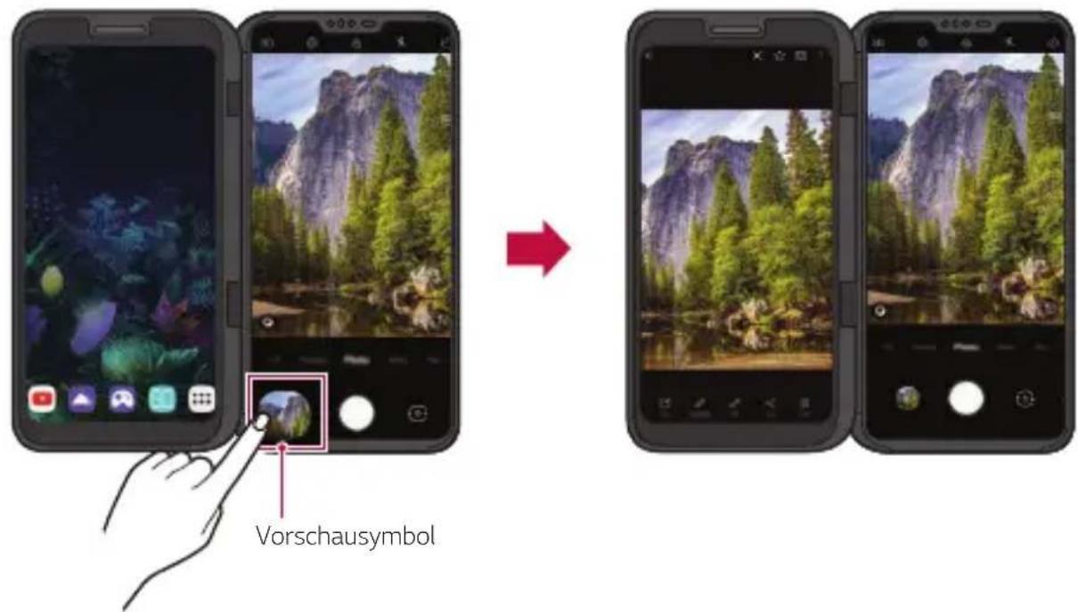 LG LMV500EM - Die erweiterte Ansicht der Kamera-App verwenden - 1