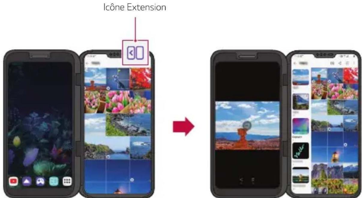 LG LMV500EM - Utiliser la vue étendue dans l'application galerie - 1
