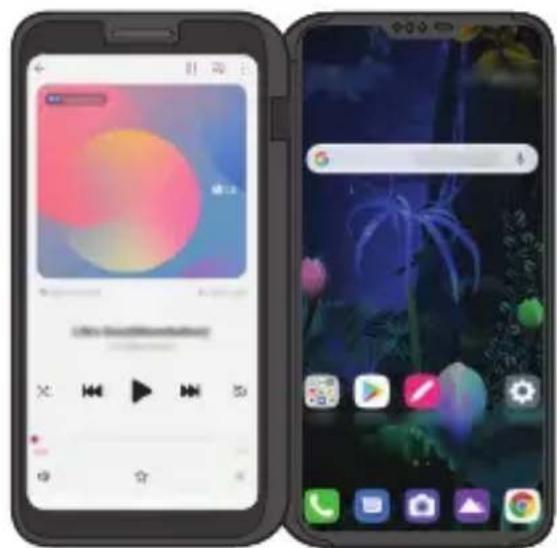 LG LMV500EM - Moving between app screens on dual screen - 6