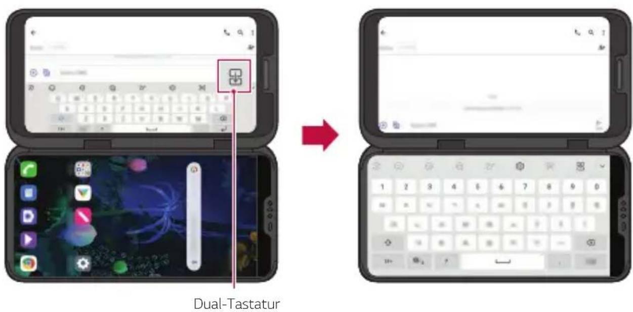 LG LMV500EM - Dual-Tastatur am Dual-Bildschirm verwenden - 1