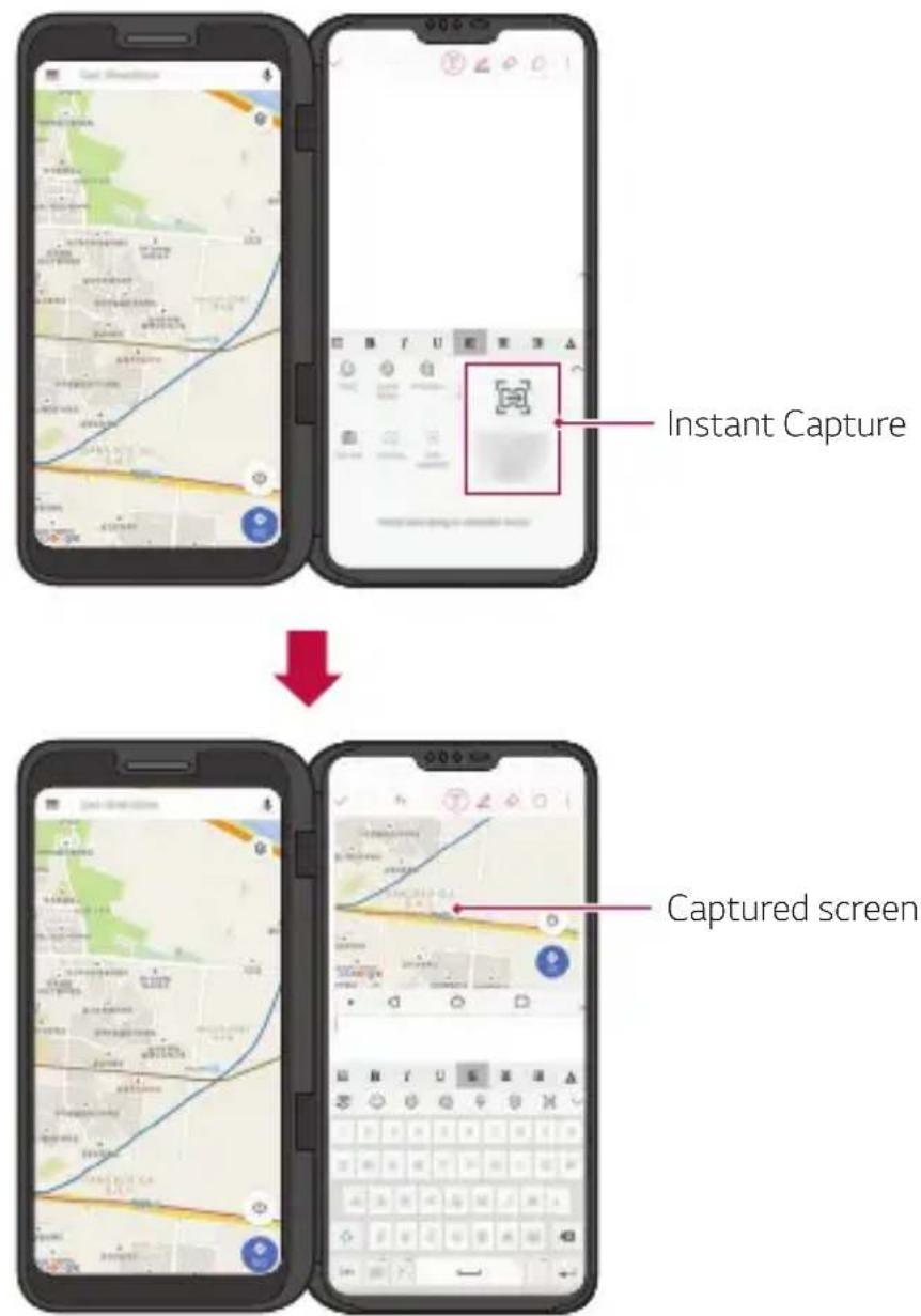 LG LMV500EM - Using Instant Capture on dual screen - 1