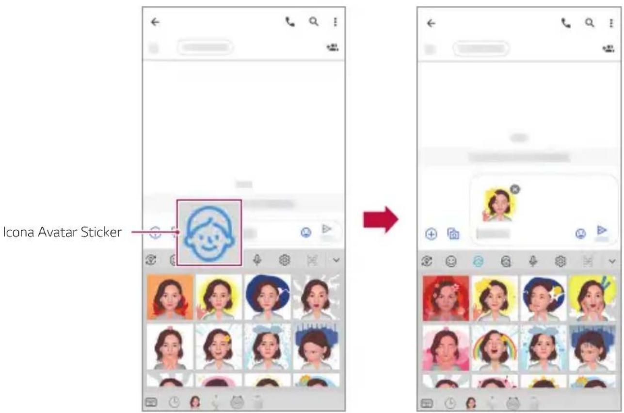 LG LMV500EM - Uso degli Avatar Sticker - 1