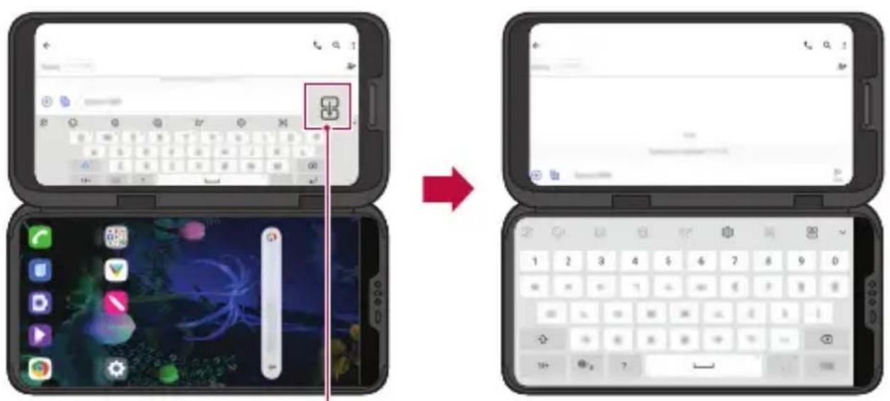 LG LMV500EM - Utilizzo della dopbia tastiera sul dual screen - 1