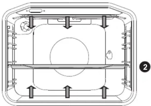 Pelgrim OVM536RVS - Chaleur par le haut + chaleur par le bas - 1