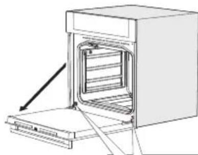 Pelgrim OVM536RVS - Removing the oven door - 2