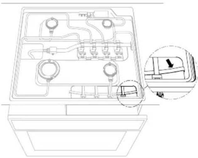 Pelgrim OST373RVS - Combinatie van de oven 353/653 een Pelgrim gaskookplaat (zie fig. 7) - 2