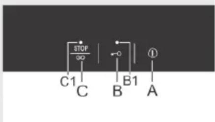Pelgrim CKT845 - Vergrendeling van de bedieningseenheid/ kinderbeveiliging - 1