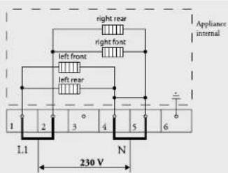 Pelgrim CKT755 - The appliance can be connected in the following ways: - 1