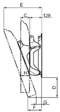 PANASONIC TYWK42PR4W - Vagguphangningshallare (vinklingsbar typ) Detaljskiss over yttermatt Vægophæng (justerbar vinkeltype) Tegning af uvdendige mal - 2