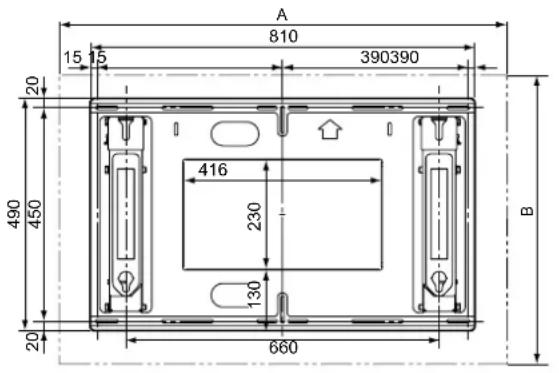 PANASONIC TYWK42PR4W - Vagguphangningshallare (vinklingsbar typ) Detaljskiss over yttermatt Vægophæng (justerbar vinkeltype) Tegning af uvdendige mal - 1