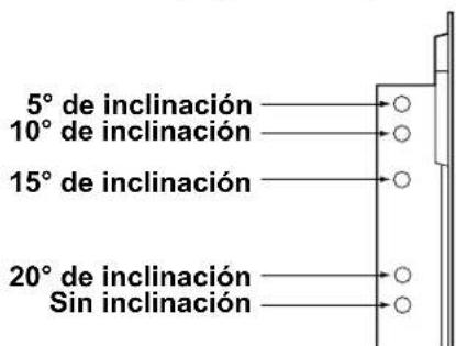 PANASONIC TYWK42PR4W - Posiciones de los agujeros de ajuste de ángulos - 1
