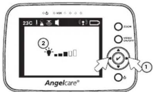 ANGELCARE AC1320 - - LUMINOSITE DE L'ECRAN ACL - 1