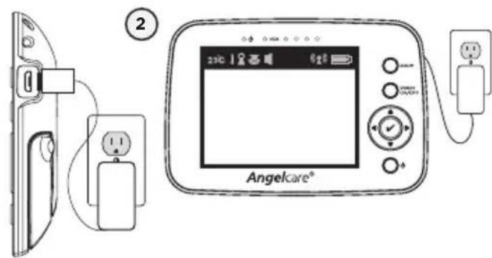 ANGELCARE AC1320 - STEP 1 - CHARGING THE PARENT UNIT (9 HOURS) - 1