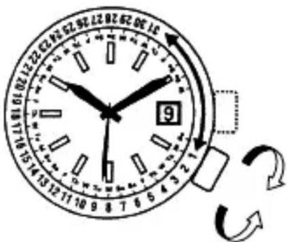 ORIENT Classic EZ09002S - ◆ EINSTELLEN DES MONATLICHEN KALENDERS - 1