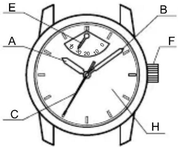 ORIENT Classic EZ09002S - ♦ NAMEN UND FUNKTIONEN DER EINZELTEILE - 1