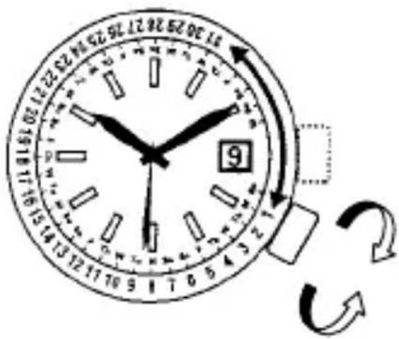 ORIENT Sports EU07005B - AJUSTEMENT DU CALENDRIER MENSUEL - 2