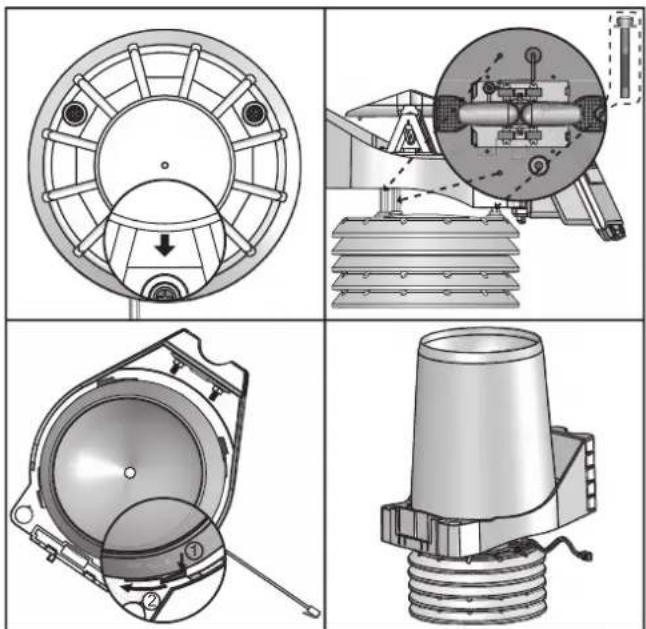 OREGON SCIENTIFIC WMR300A - MONTAJE DEL SENSOR DE LLUVIA/TEMPERATURA Y DEL SENSOR BAROMÉTRICO - 1